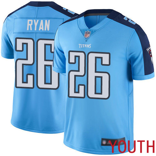 Tennessee Titans Limited Light Blue Youth Logan Ryan Jersey NFL Football 26 Rush Vapor Untouchable